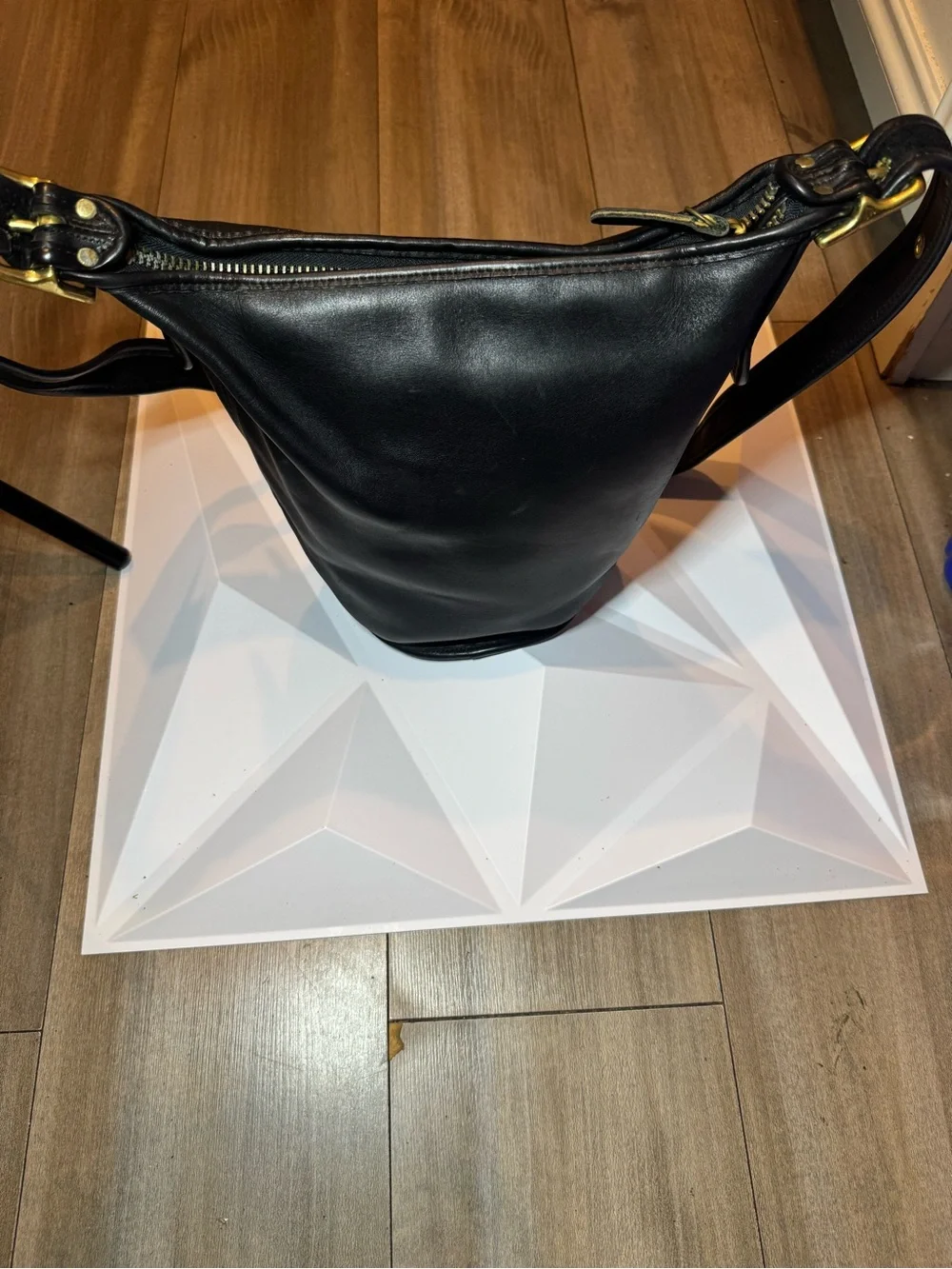 Coach Vintage Helen’s Legacy Duffle Leather Hobo Shoulder Bag with Gold Hardware